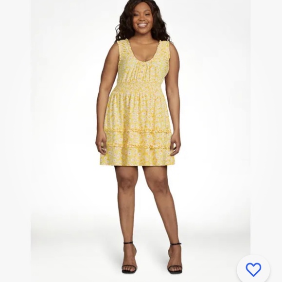 No Boundaries Smocked Tiered Sleeveless Ruffled Dress Size Large (11-13) NEW - Picture 3 of 12